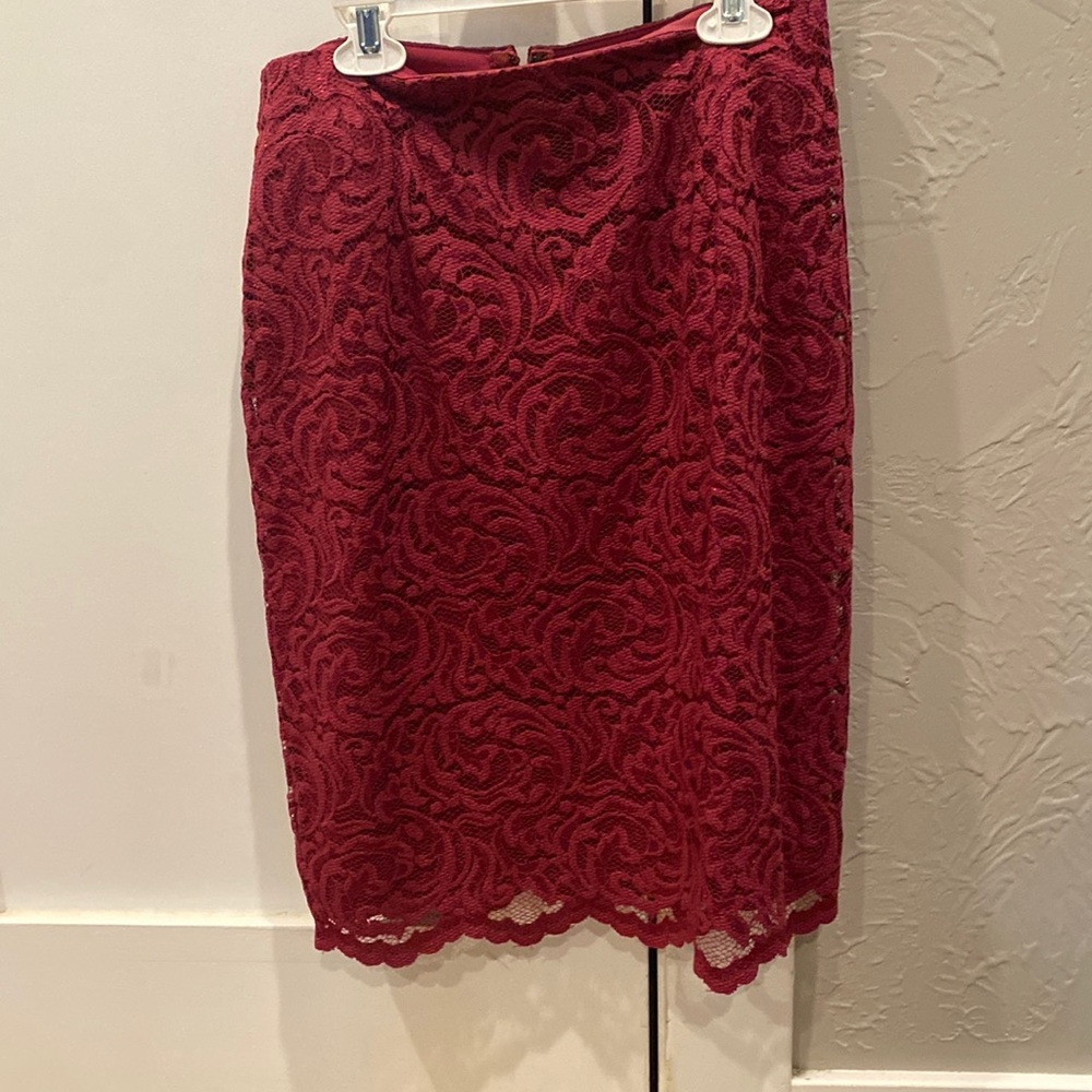 Knee length lace skirt